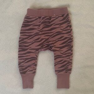 🌱 FREE WITH PURCHASE COTTON ON Plum and Black Zebra Joggers SIZE 12-18 MONTHS